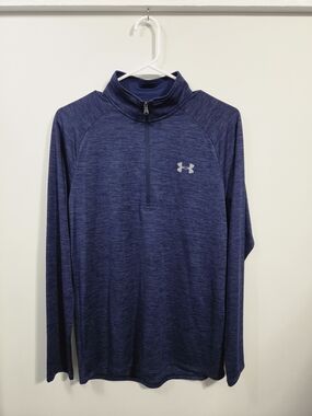 Under Armour Heathered Navy Quarter-Zip Training Top Mens Sm
